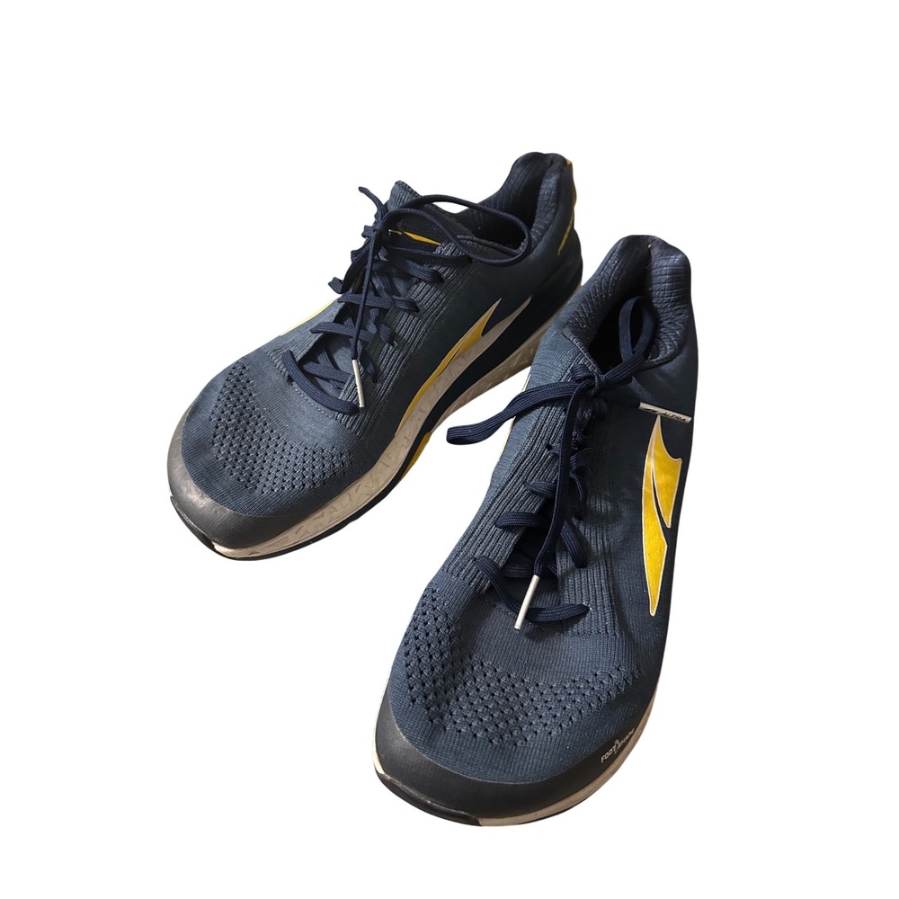 Men's Altra Paradigm 4.5 Blue/Yellow Max-Cushion Road Running Shoes Size 10.5